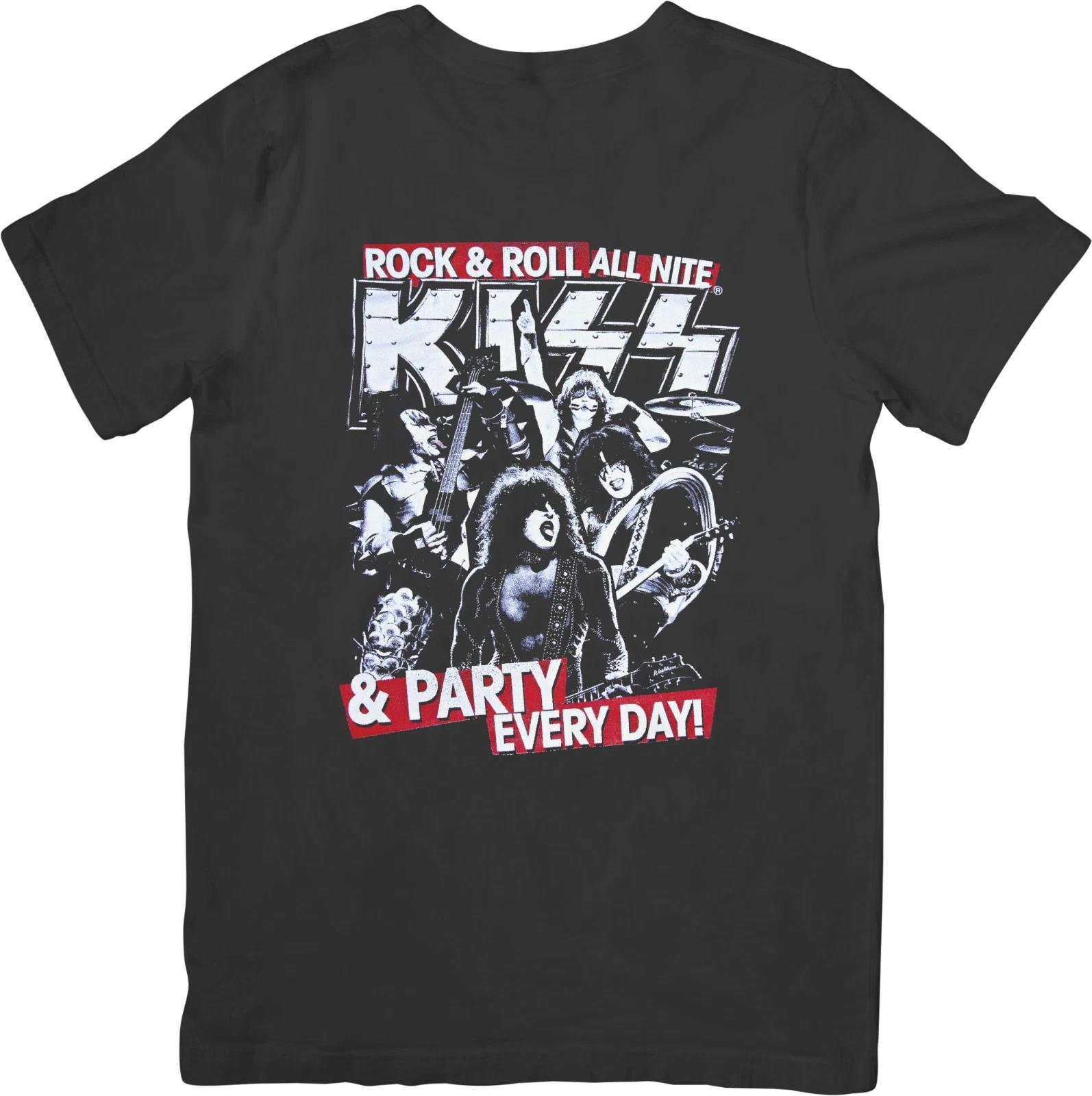 

Kiss Heavy Metal Music Unisex Fit for Men & Women Quality Cotton T-Shirt Black L