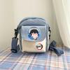 Giappone cartoni animati fumetti Demon Slayer borsa a tracolla casual portamonete color-block custodia per telefono 7566