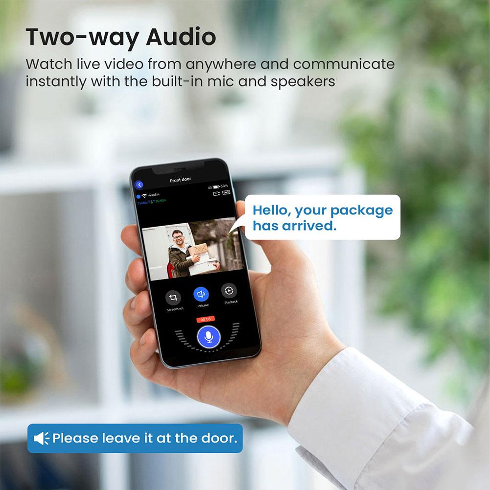 1080P Smart Video Doorbell Camera Wireless Wi-Fi Video Safedoorbell Motion Detection Night Vision Two-Way Audio Camera for Home