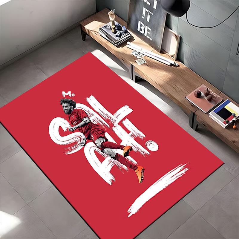 Red Player Graphic Carpet Suitable As a Non-slip Mat for the Living Room or Bedroom Sofa