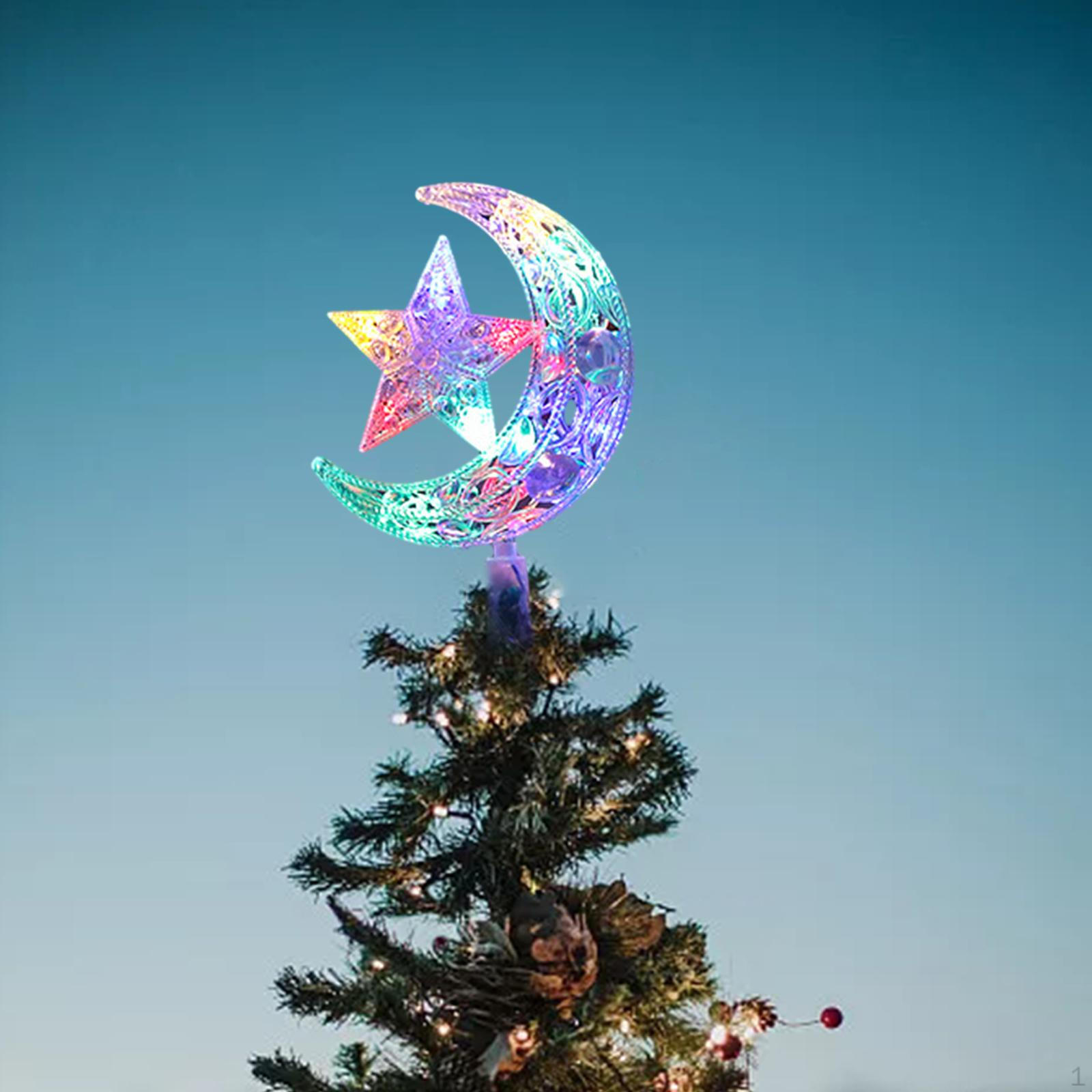 

Украшения для рождественской елки с луной и звездами, высота 8,7 дюйма, аксессуар для рождественского декора