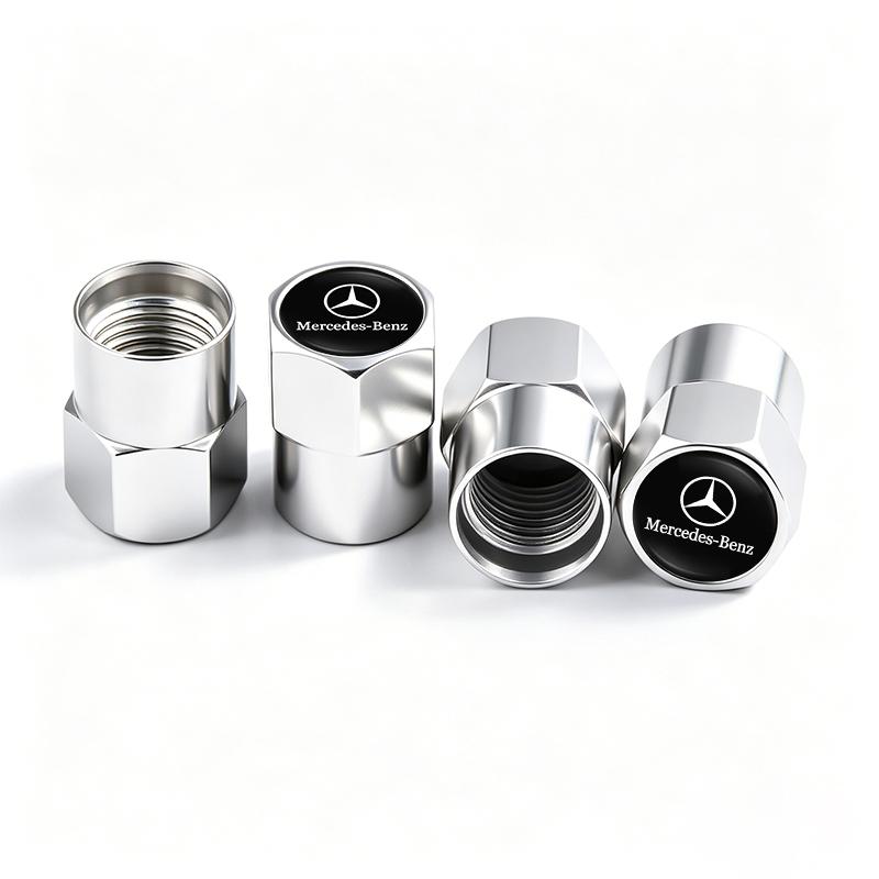 WAM3   4Pcs Car Tire Valve Cover Aluminum Alloy Car Wheel Tire Valve Caps For Mercedes Benz W210 W176 AMG CLS CLE CLA GLA GLB GLS Class