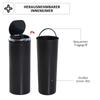 Trash Can with Motion Sensor, Stainless Steel, 30.5 Cm X 30.5 Cm X 81.5 Cm, Black