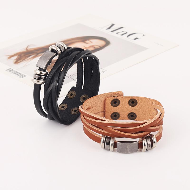 Hot Selling Genuine Leather Woven Cowhide Bracelet