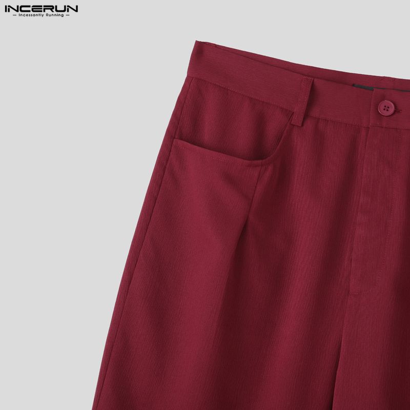 INCERUN Zweiteiliger Herren Reverskragen Langarm Umhang Blazer Lange Anzughose Outfits