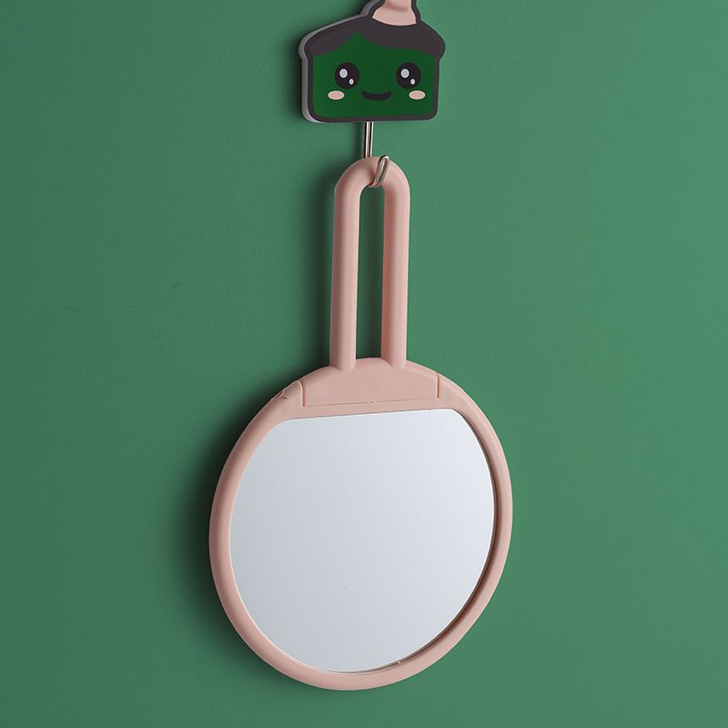 Clear Folding Handheld Makeup Mirror Dressing Mirror Student Girl Desktop Portable Dormitory Handy Cosmetic Mirror