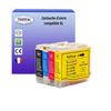 Compatible Cartridges - T3AZUR - LC1000 XL - 4 Pieces - High Quality - ISO 9001/14001 Standards