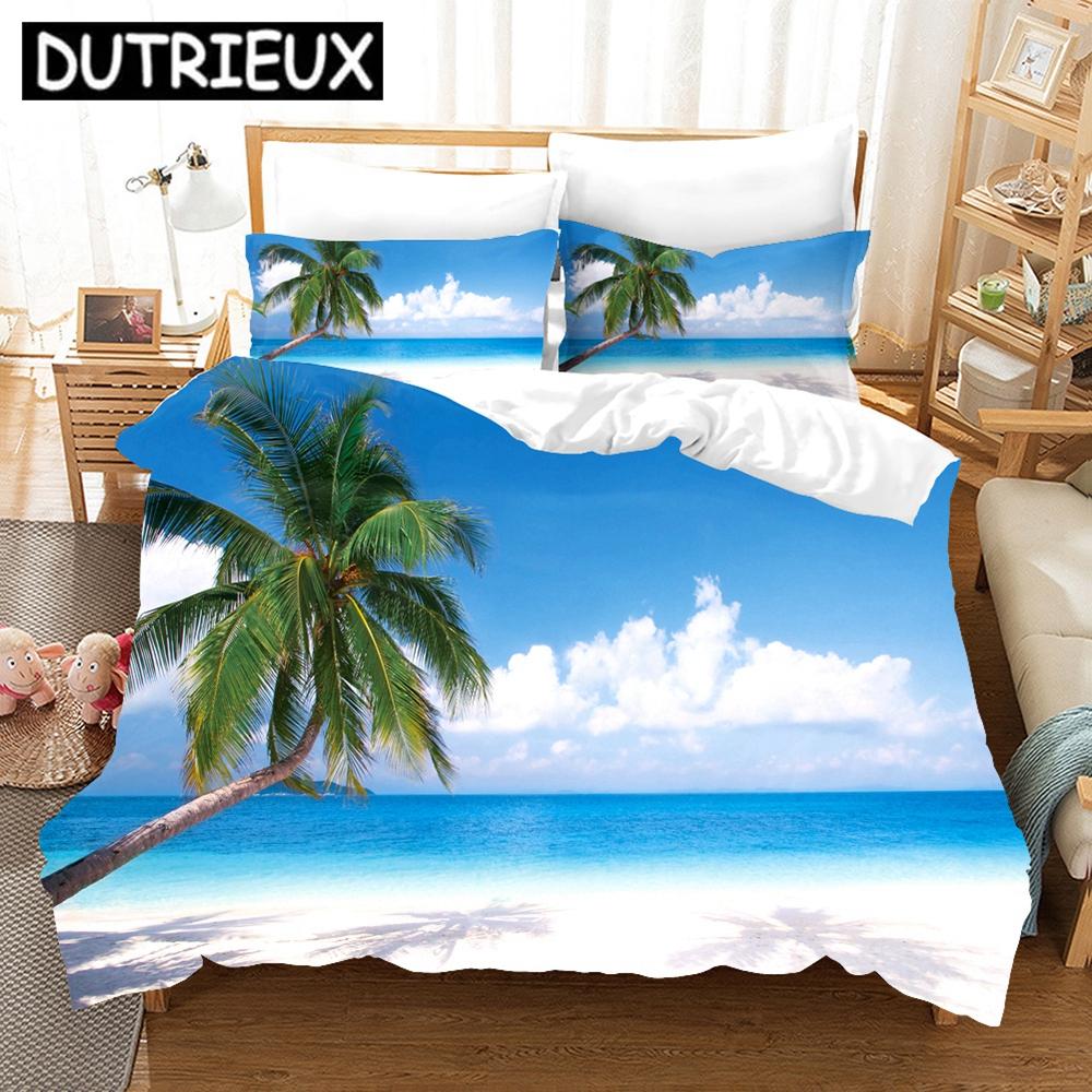 

3D Summer Scenery Bedding Sets Duvet Cover Set With Pillowcase Twin Full Queen King Bedclothes Bed Linen (135x200cm)