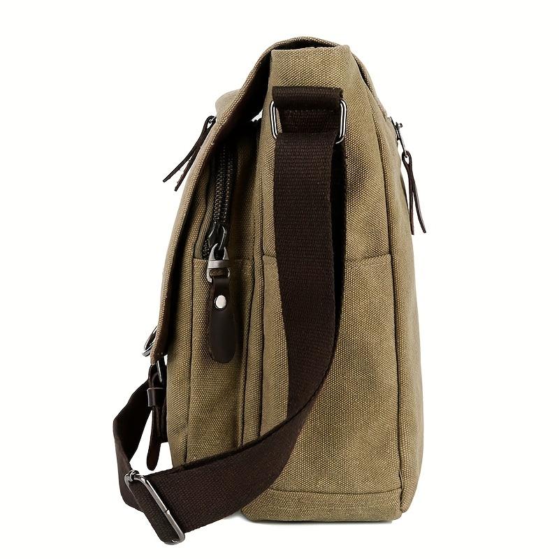 Retro Canvas Tasche, Herren Geschäftsreise Tasche, College Tasche, Schultertasche mit großer Kapazität, Lässige Umhängetasche, Herren Tasche