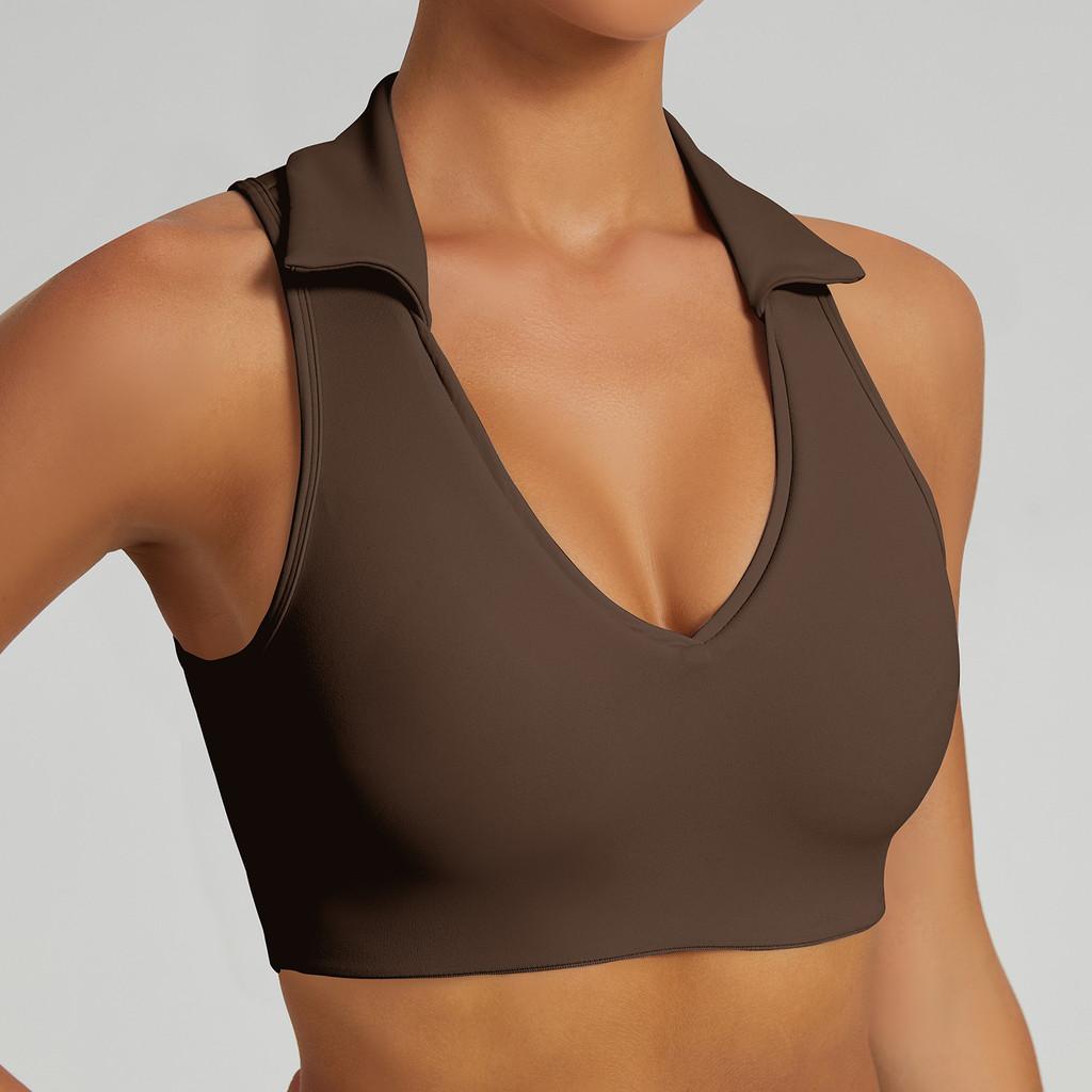 Womens Sleeveless Polo Tank Top With Moisturewicking Fabric For Running And Workout Sessions