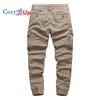 Cozy Up Cotton Workwear Pants, Loose Fitting Men's Elastic Waist Casual Pants