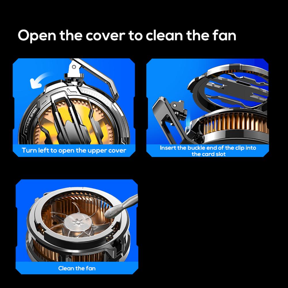 2025 NEW Magnetic/ Back-clip Mobile Phone Semiconductor Cooling Fan Radiator PUBG Game Cooler for IPhone Android Phone Heat Sink