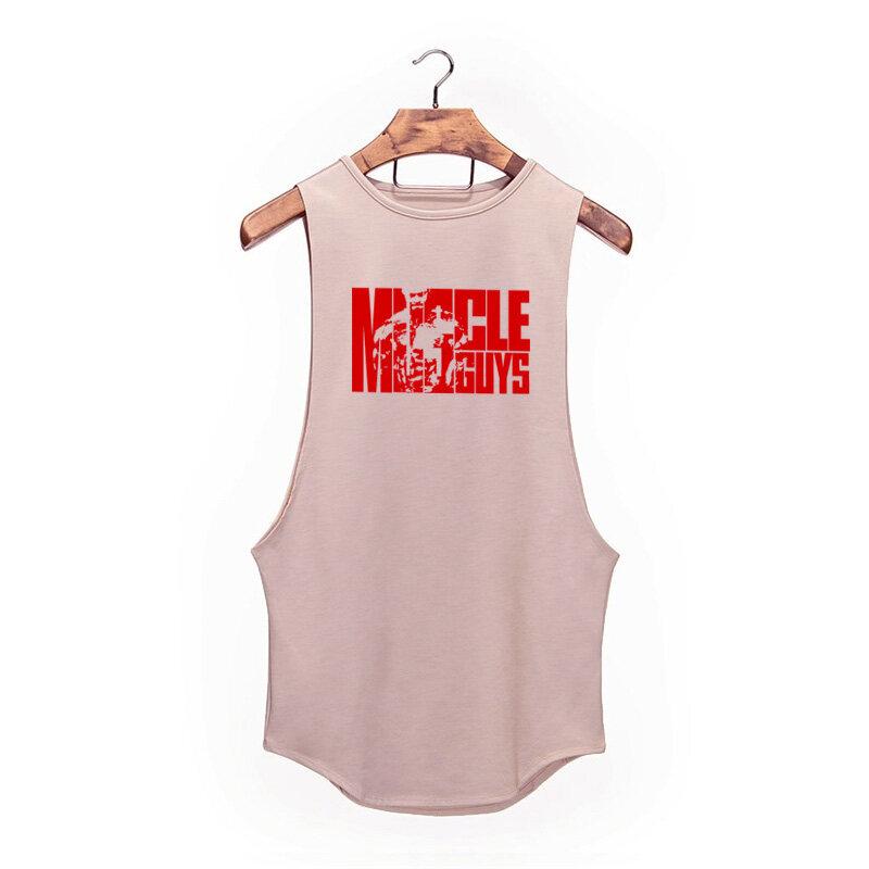 

Muscleguys Мужской фитнес-жилет Мужчины Мышцы Без рукавов Футболка Хлопок Спортивный танк Топ Бодибилдинг Одежда Тренажерный зал Танк топ M розовый