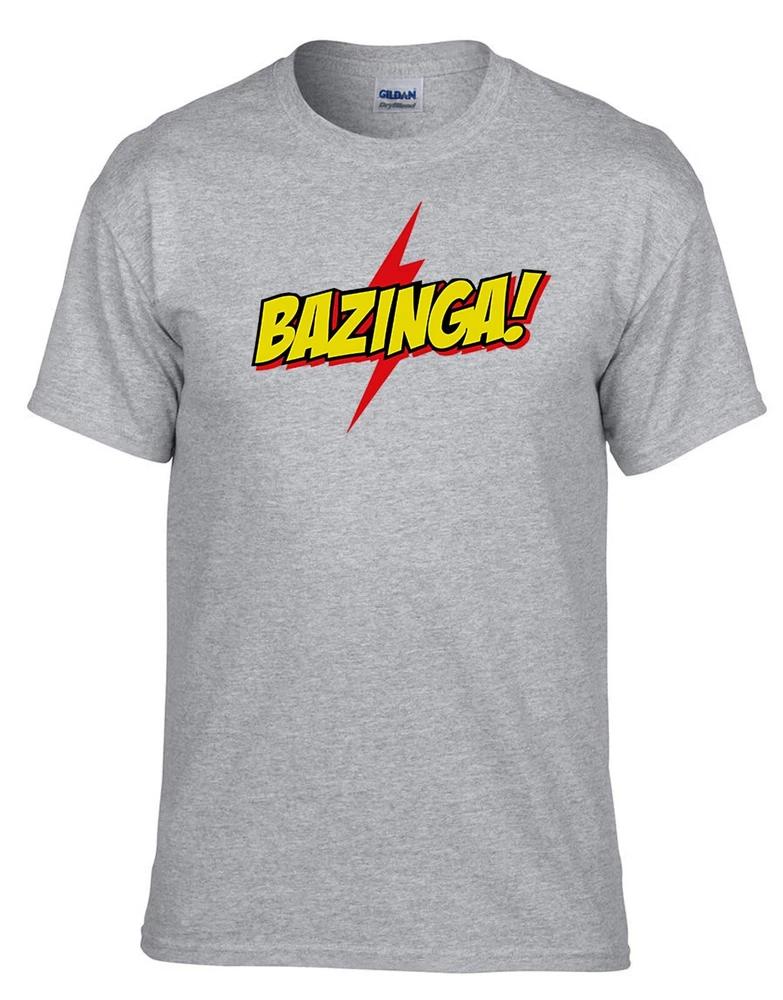 Bazinga Big Bang Theory Sheldon Logo Grey TShirt 065grey S