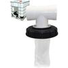 T-shaped 165 Mm Washable Nylon IBC Filter Lid for 1000 L Tank – Black