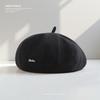 New Autumn and Winter Woolen Metal Beret Women's Korean Retro Literary Sweet Face Small Octagonal Hat Trendy