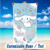 Beach Towel Custom Name Text, Quick Dry Large Towel For Beach HomeCinnamoroll