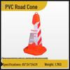 70cm Reflective PVC Traffic Cone with Lifting Ring - Safety Barrier