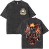 2026 Mon Héros Academia Katsuki Bakugo T-shirt Lavé Vintage Double Face, Streetwear Harajuku, T-shirt Unisexe pour Fans d'Anime Manga