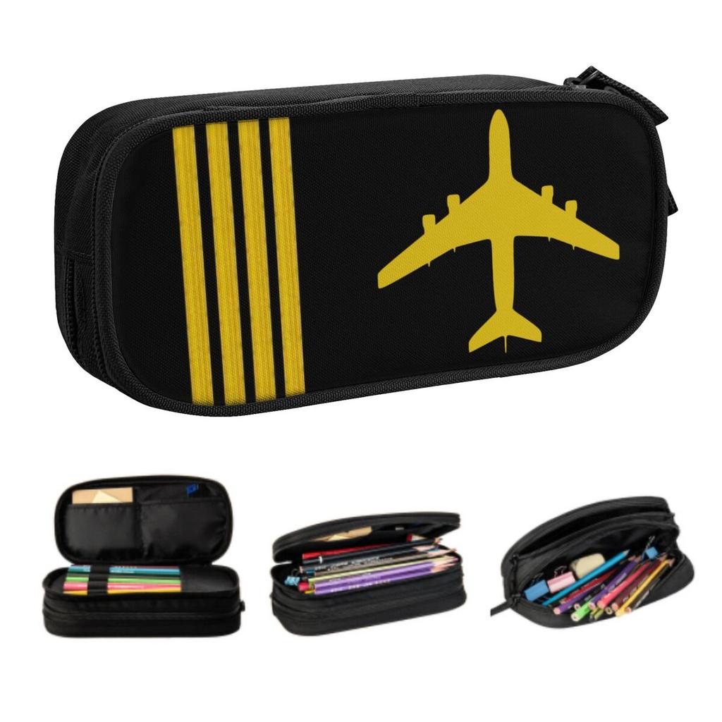 Timbru Personalizat Avion Clasic Kawaii Toc de Creioane Fată Băiat Capacitate Mare Pilot de Zbor Aviație Aviator Cutie de Creioane Student Școală
