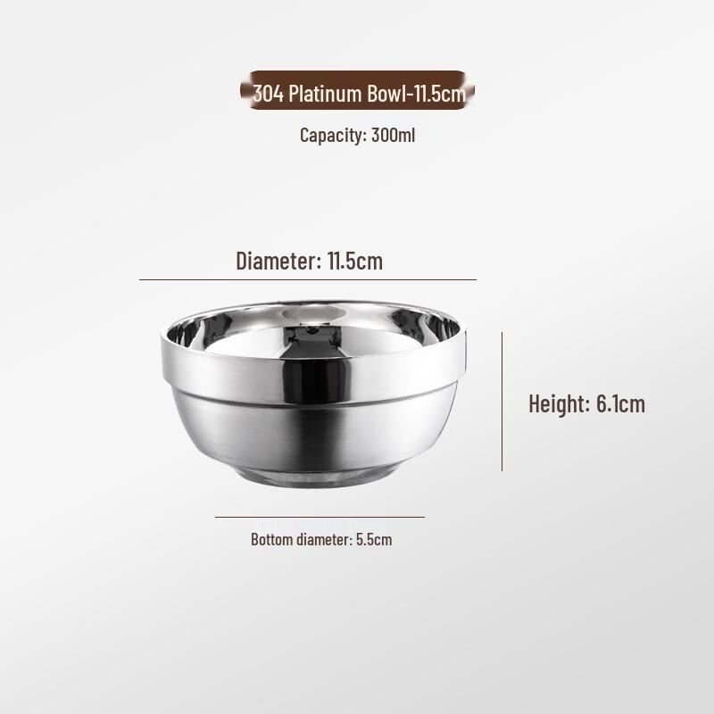 ZISIZ Double-Layer Platinum Insulated Dining Bowl