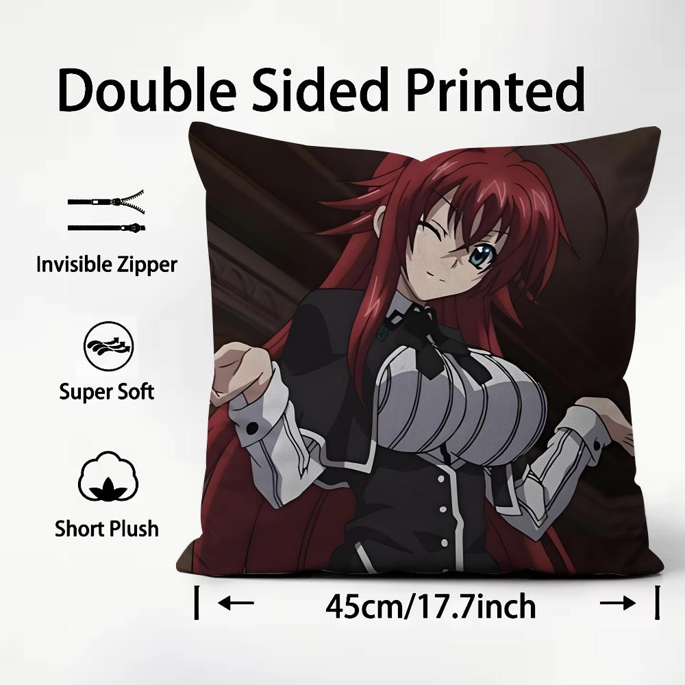 

HHigh School DDxD Anime Cushion Cover Plush Fabric Soft DoubleSided Printed Sofa Warm Winter Home Child Gift Pillow Case 30x30cm