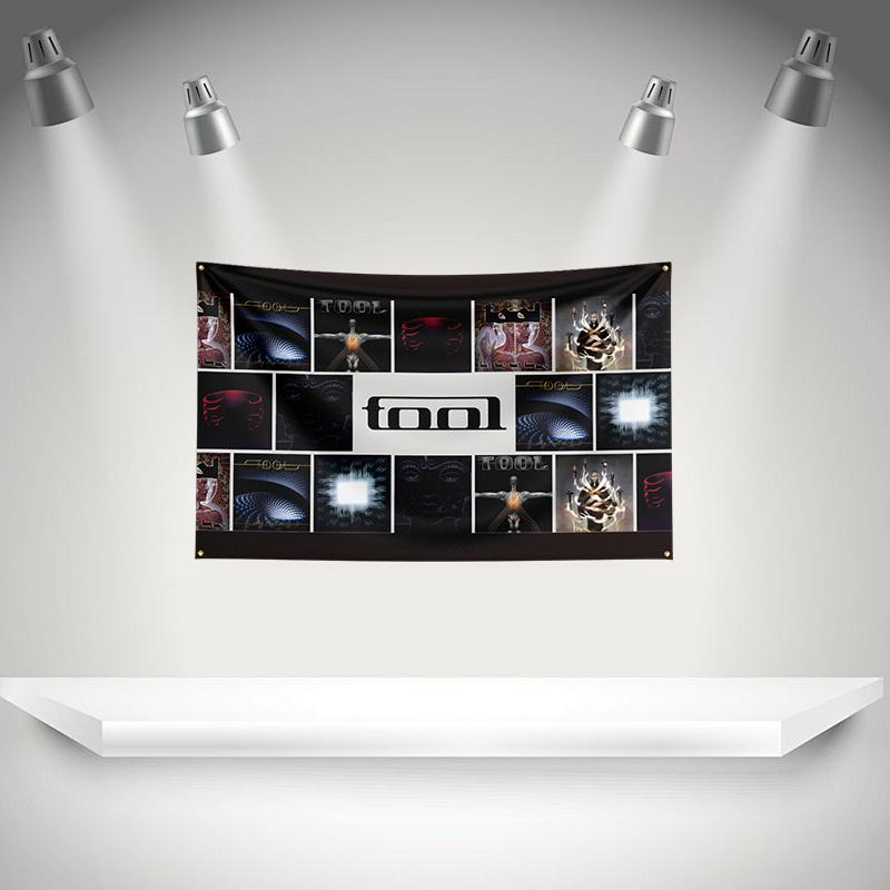 The Ttools Flag Rock Music Band Banner 3x5ft With Brass Grommets Hd Printing Tapestry Exhibition Music Band Fans Garage Decor