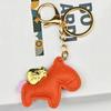Pferd Taschenanhänger Kompakter Mini Schlüsselanhänger Handgefertigt Kunstleder Pferdeanhänger Handtaschen Geldbörsen Rucksäcke Taschenzubehör