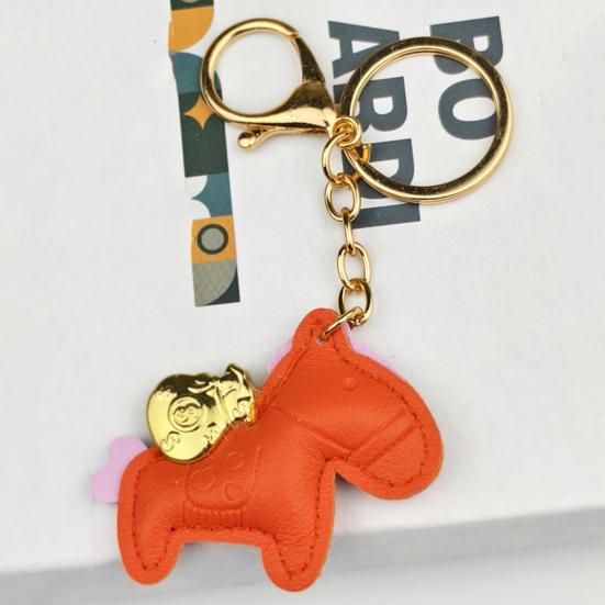 Pferd Taschenanhänger Kompakter Mini Schlüsselanhänger Handgefertigt Kunstleder Pferdeanhänger Handtaschen Geldbörsen Rucksäcke Taschenzubehör