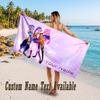 Kpop Demon Hunters Design Beach Towel Custom Text Large Towel for Beach Vacation