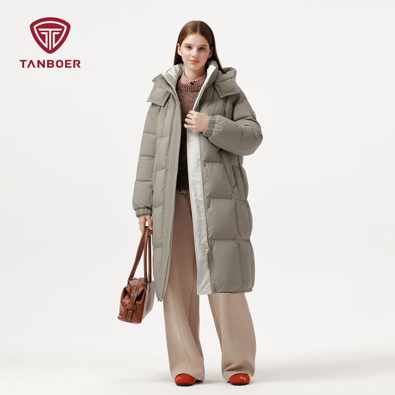 

Tanboer Women s Long Thickened Windproof Hooded Down Jacket TB5530882A M (165cm)