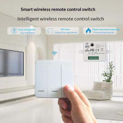 Wireless On Off Rf433 Module Remote Control Light Switch 1/2/3 Gang Push Button Wall Light Switch For Light Bulb Chandelier