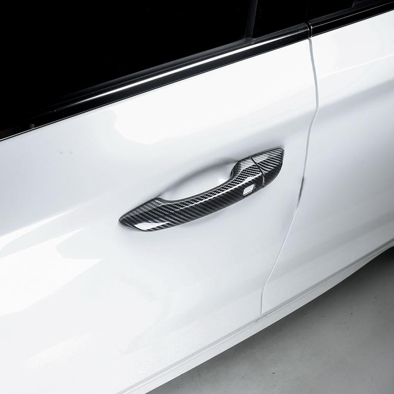 Pour Genesis G70 -2025 Tuning Voiture Fibre de Carbone Console Centrale Levier de Vitesse Boutons de Fenêtre Couvercle d'Aérateur Central Accessoires LHD