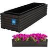 Kotarbau® Wooden Garden Planter Box For Terrace With Insert Anthracite 64 X 20 Cm