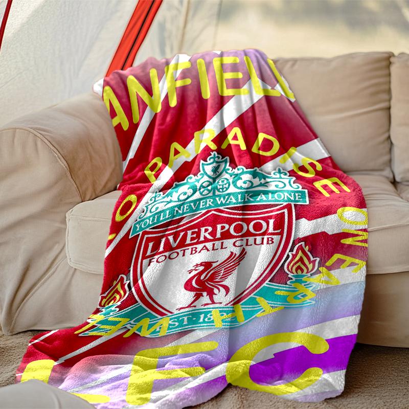 Liverpool FC Blanket Lightweight Print Throw Blanket For Couch, Bed, Car, A Heartfelt Gift for Your Family and Friends