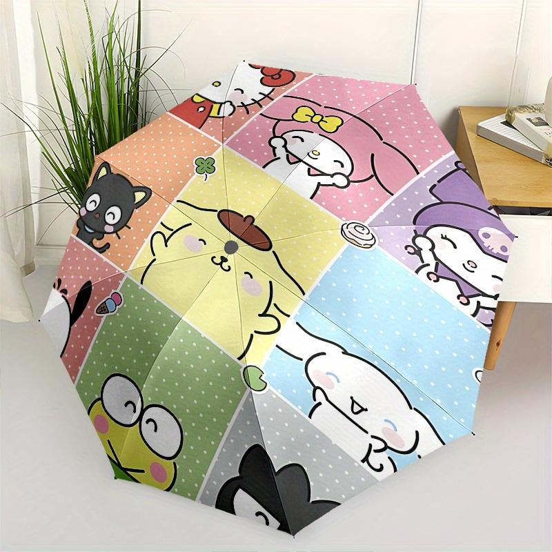 

Hello Kitty Automatic Opening and Closing Parasol Compact Travel umbrella with 8 Ribs for Women and Men Ideal Birthday/Christmas Gift, Outdo