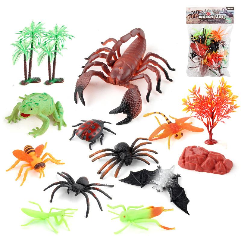 Miniature Assorted Pvc Insect Models Set Including Frogs Ants And Bees For Playtime