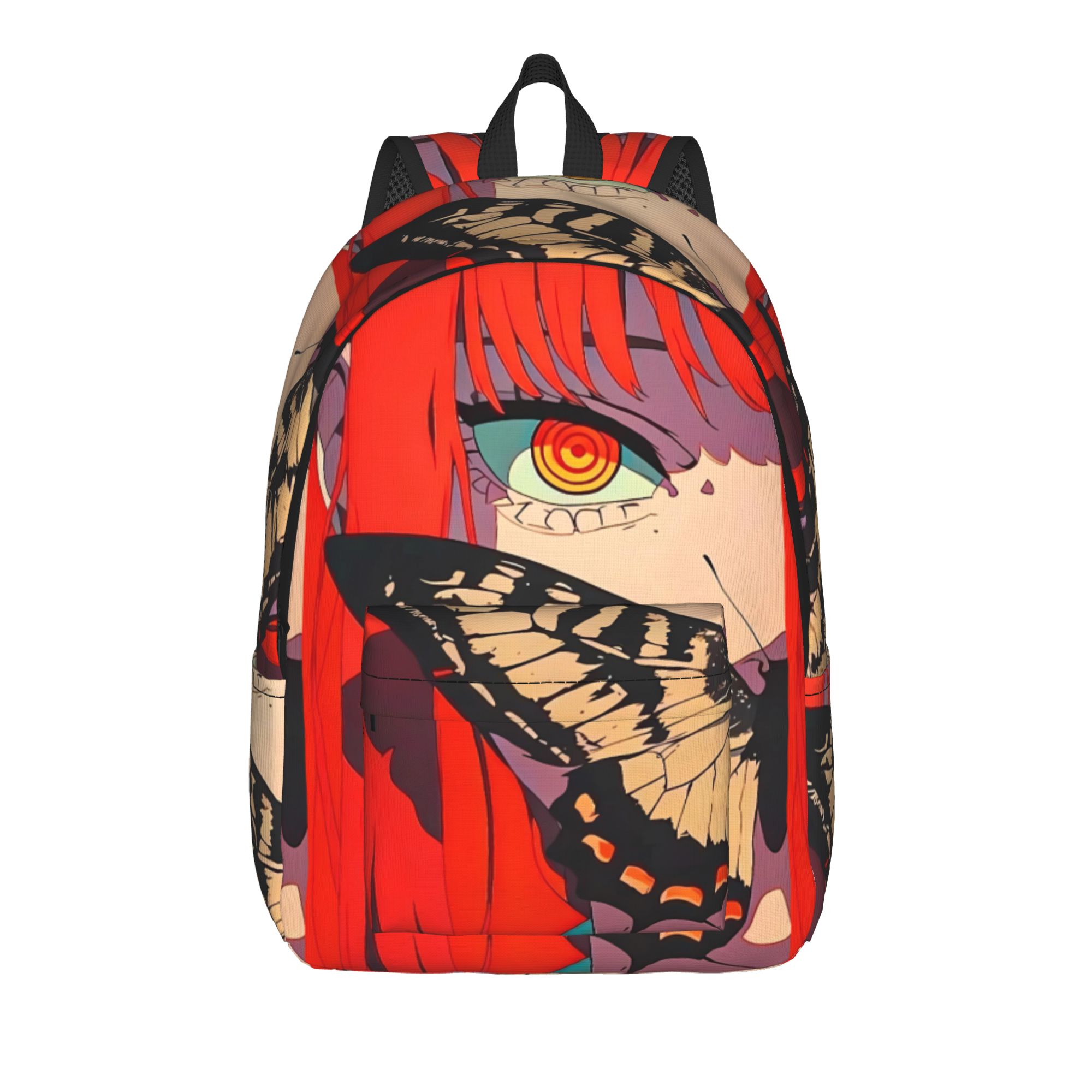 Krachtige speelse anime Rugzak Kettingsagen Mannen Jongen Meisje Polyester Universiteit Rugzakken Ademend Kawaii Middelbare School Tassen Rugzak M