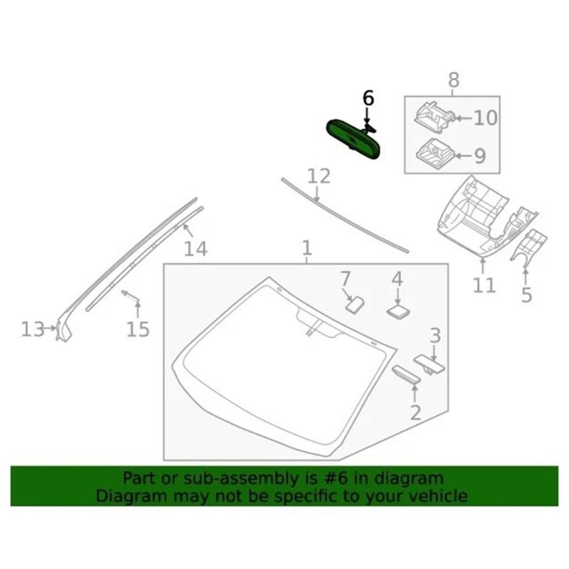 Wide Angle Interior Rearview Mirror For Enhanced Visibility Blind Spots Elimination 85110-L1000 for Staria 2021-2024