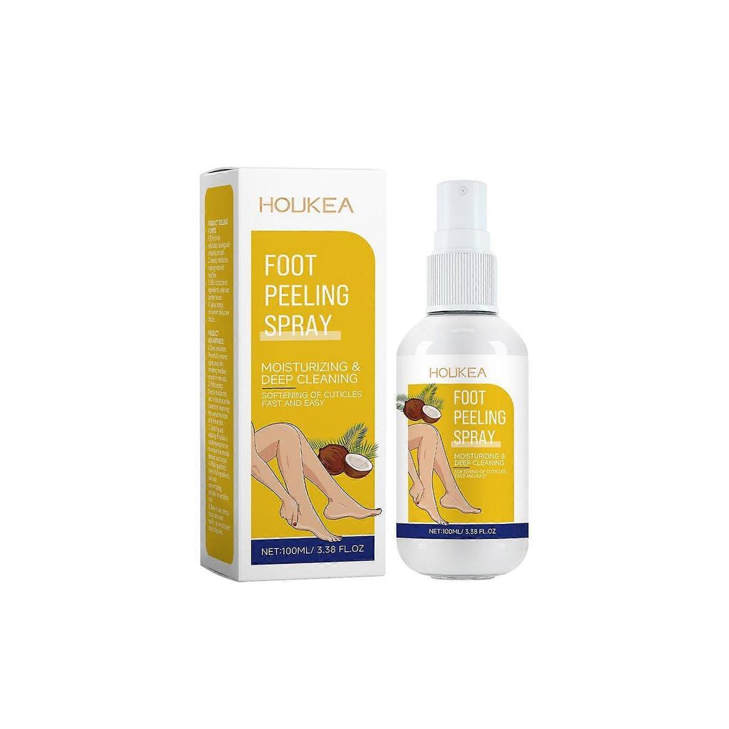 Houkea Foot Exfoliating Spray Gentle Cleansing Foot Soft Skin Moisturizing And Nourishing Care Spray