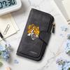 Tiger Pattern Leather Long Wallet Forever Card Holder Purse for Daily Use