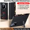 For Huawei Mate X7 Case Genuine Leather Smart View Magnetic Flip Leather Kickstand Phone Cover Capa Funda