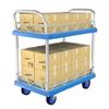 Double-Layer Hand Truck with Three-Tiered Fence for Transporting Goods