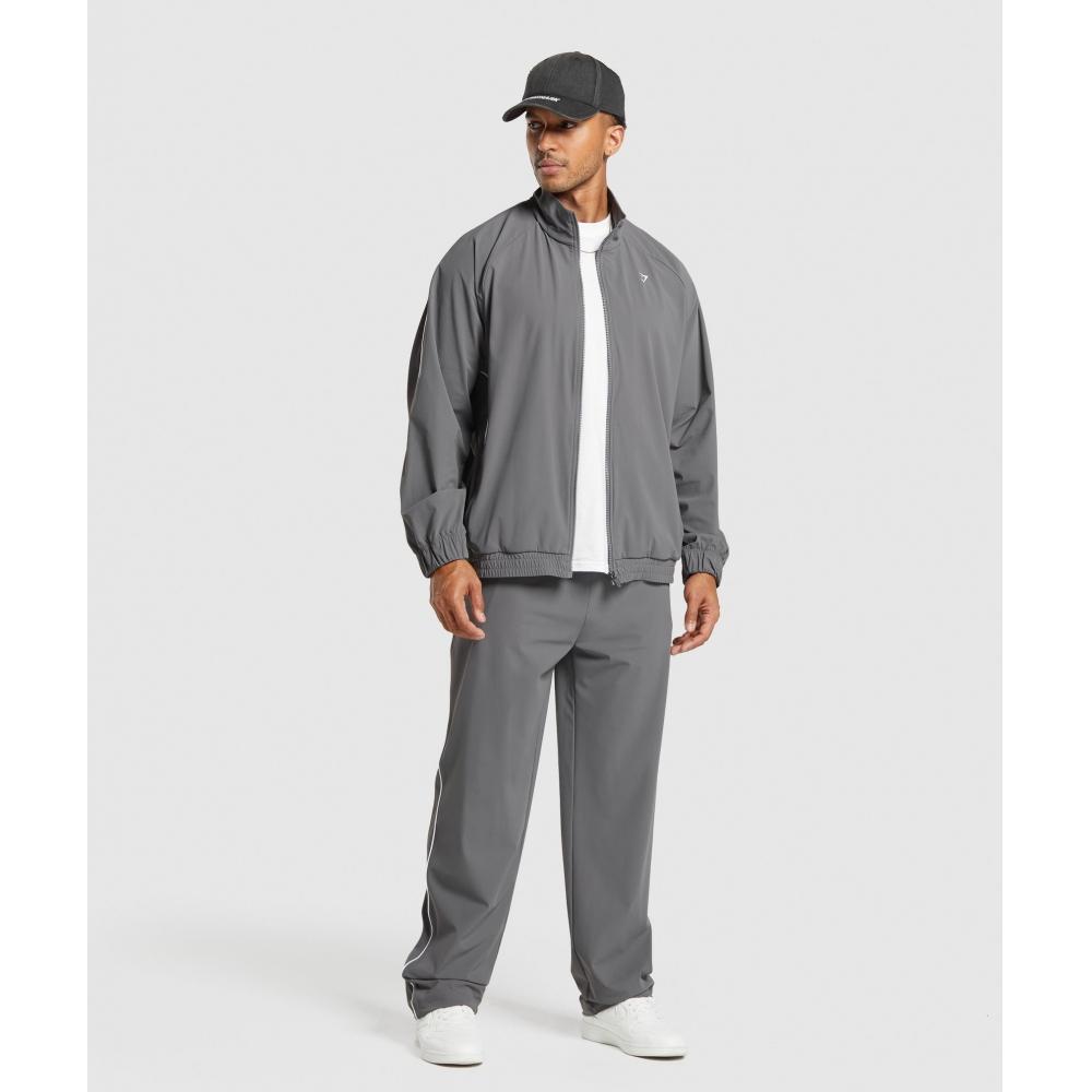 Gymshark Contrast Track Top Pitch Grey A2b3g Gb7q