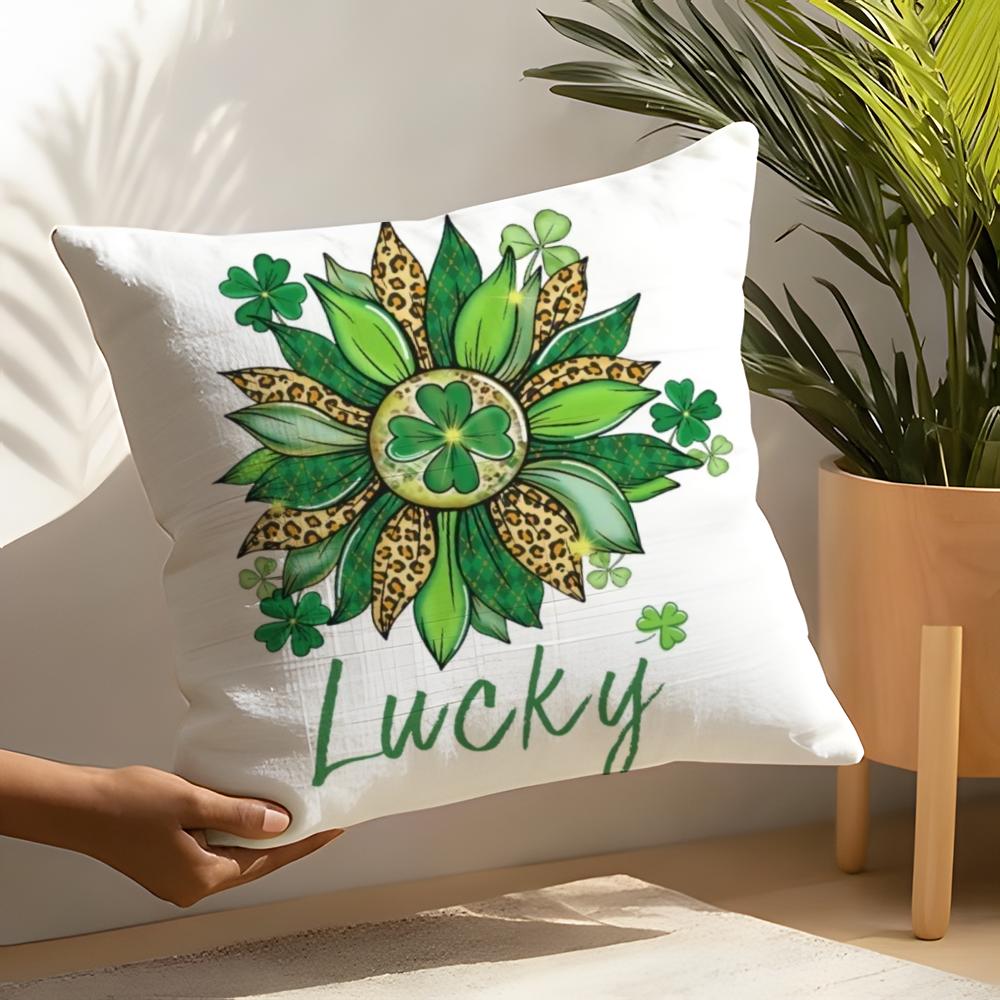 

St Patricks Day Irish print Pillow Case Home Living Room Decoration Linen Pillow Cases Cushion Cover 30X30cm