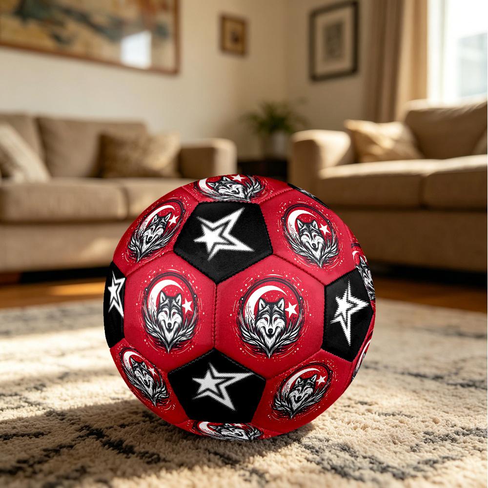 1PC Wolf Moon Star Art Symbol Soccer Ball Size 5 Football Machine Sewn Indoor/Outdoor Universal Football Gift W10