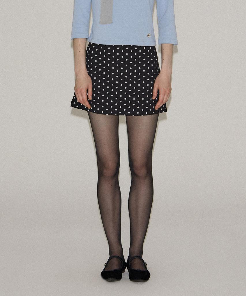 SALON DE YOHN Dot Mini Skirt_ Black