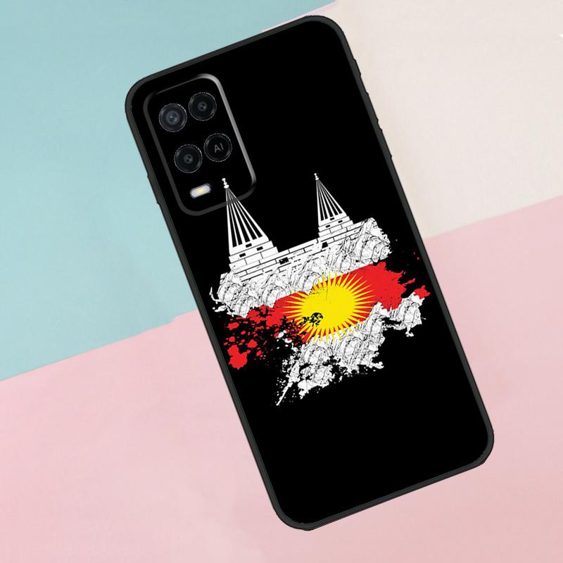 Yazidis Flag For Oppo A16 A76 A96 A15 A80 A60 A40 A94 A54 A98 A78 A18 A38 A58 A17 A77 A74 A57S Phone Case