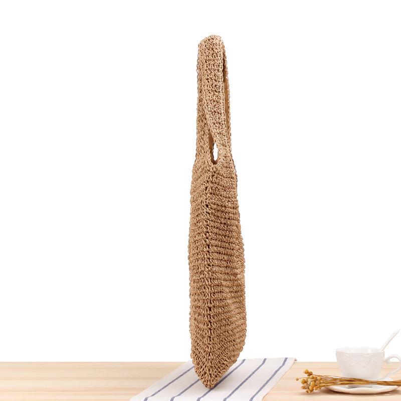European And American Shoulder Paper Rope Woven Bag Mori Series Hand-Woven Bag Casual Versatile Large-Capacity Beach Bag