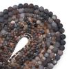 4 6 8 10 12mm Natural Stone Beads Matte Black Stripe Agate Round Loose Beads For Jewelry Making DIY Bracelet Necklace Supplies